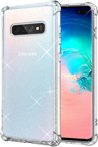 KIOMY Funda transparente para Samsung Galaxy S10+/ S10 Plus, esquinas de bolsa de aire, a prueba de golpes, funda protectora para teléfono TPU Brillo