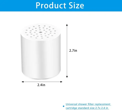 Miniatura 2 de Paquete de 4 filtros de ducha de 22 etapas, filtro de ducha universal que elimina metales pesados, compatible con diseños similares