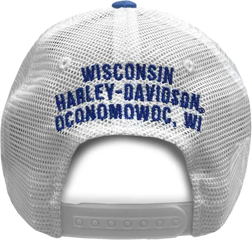 Miniatura 2 de Harley-Davidson #1 RWB - Gorra de malla con bloques de color azul