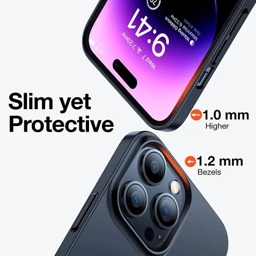 Miniatura 6 de TORRAS Ajuste Delgado funda para iPhone 12 Pro Max, funda ultrafina con agarre antideslizante y sin huellas dactilares, funda de plástico duro súper