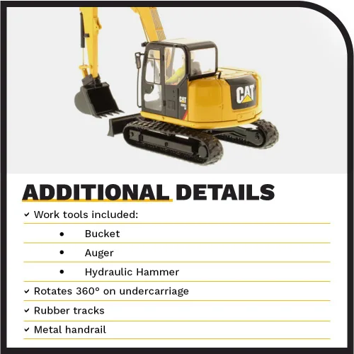 Miniatura 5 de Mini excavadora hidráulica Caterpillar 308E2 CR SB - Serie High Line de Diecast Masters - 85239