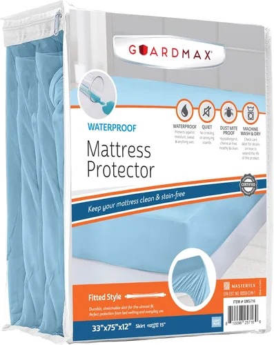 Miniatura 51 de Guardmax Jersey Knitted Sleeper Sofa Size Mattress Protector - Waterproof & Dust Mite Proof Mattress Cover with Stretchable Pockets - Soft