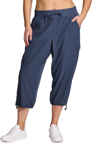 Miniatura 14 de RBX Active - Pantalón capri para mujer, talla grande, ligero, tejido, con cordón, estilo cargo