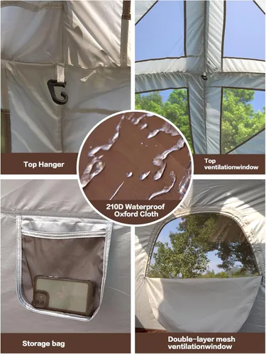 Miniatura 5 de Inflatable Camping Tent,2/4/6/8 Person Glamping Inflatable Tents with Awning, Quick Setup Blow Up Tents with Pump, Waterproof Oxford Inflatable 2-4