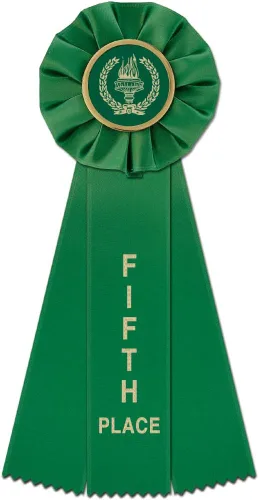 Miniatura 6 de Hodges Badge - Paquete de 7 cintas de roseta de premio - 1, 2, 3, 4, 5, 6 y Premio al participante, cinta de premio de la antorcha de la victoria
