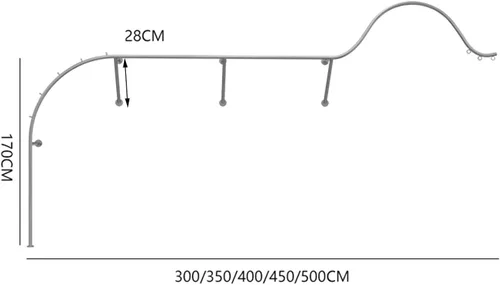 Miniatura 2 de Perchero Boutique Display rack, Tienda de ropa Muebles de exhibición montado en la pared Perchero colgante de ropa, Sistema de estantes de ropa