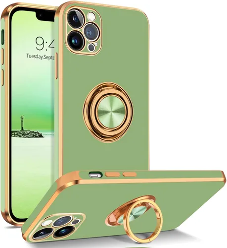 Miniatura 10 de BENTOBEN Funda para iPhone 13 Pro con Soporte de Anillo de 360 Grados con Función de Atril Soporte Magnético para Montaje en Coche, Funda Protectora