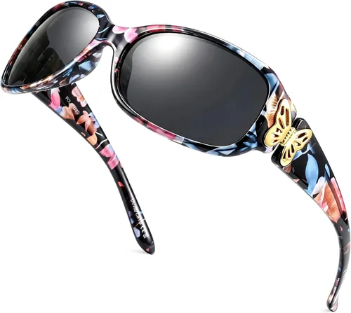 Miniatura 18 de LVIOE - Lentes de sol polarizadas para mujer, decoración de mariposa a la moda, para conducir y pescar - 99.99% de protección UV