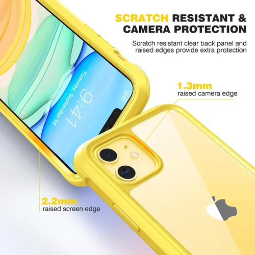 Miniatura 546 de Diaclara Funda diseñada para iPhone 16, mejorada [protección completa de la cámara], carcasa resistente de cuerpo completo con protector de pantalla