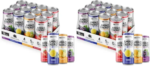 Miniatura 20 de Optimum Nutrition Amino Energy - Bebida de hidratación espumosa, electrolitos, cafeína, aminoácidos, BCAAs, sin azúcar, limonada de mango y piña, 12
