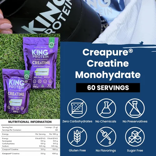 Miniatura 6 de Polvo de monohidrato de creatina 100% puro sin sabor 0.16 oz por porción Vegano y sin azúcar Creapure® monohidrato creatina en polvo y cuchara
