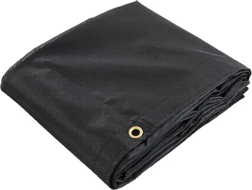 Miniatura 7 de HOMBYS Lona de malla negra de 7x14 pies para camión volquete/remolque con ojales, lona de malla resistente, lona de sombra con abertura para cubrir