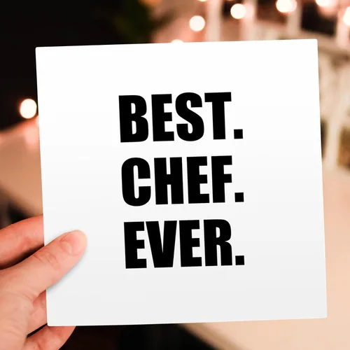 Miniatura 6 de Best Chef Ever - Regalos de texto para el mejor cocinero del mundo, tarjeta de felicitación, 6 x 6 pulgadas, individual (gc_179767_5)