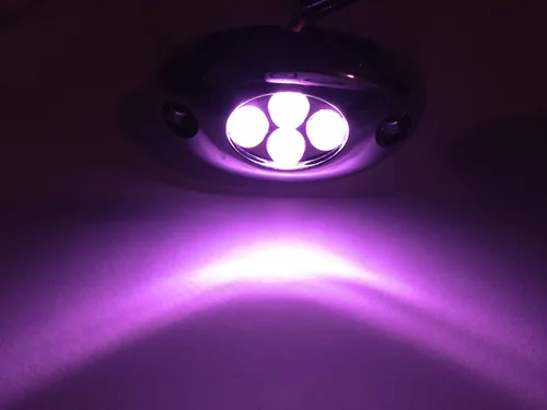 Miniatura 2 de Módulo de tira de luz de cápsula de 4 LED, carcasa cromada, iluminación de acento de 12 V CC (paquete de 4)