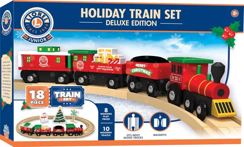 Miniatura 8 de MasterPieces Lionel Santa Fe Cargo - Juego de tren de madera de 3 piezas, con licencia oficial para niños y niños