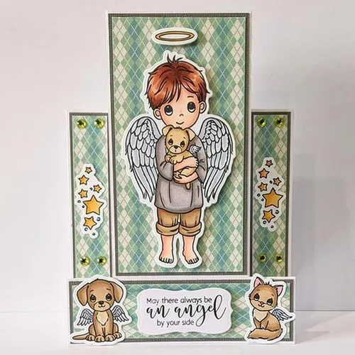 Miniatura 7 de Juego de sellos y troqueles transparentes de ángel para hacer tarjetas, plantillas de corte para álbumes de recortes, álbum de fotos, papel