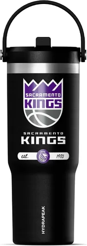Miniatura 16 de Hydrapeak x NBA Vaso Nomad con Licencia Oficial de Phoenix Suns de 32 oz con Asa y Tapa con Popote, Botella de Agua de Acero Inoxidable a Prueba