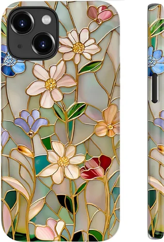 Miniatura 12 de LUHOURI Funda para iPhone 12 Mini, compatible con carga inalámbrica, doble capa, interior de silicona suave + carcasa exterior dura, bonito diseño