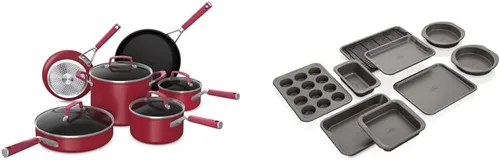 Miniatura 10 de Ninja C29500 Foodi NeverStick Vivid - Juego de utensilios de cocina de 10 piezas con tapas, antiadherentes, duraderos y aptos para horno hasta 400