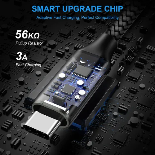 Miniatura 2 de etguuds Cable USB C extra largo de 16 pies, USB-A 2.0 a tipo C, cable trenzado de nailon de carga rápida compatible con Samsung Galaxy Note, LG