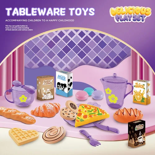 Miniatura 3 de Juego de fiesta de té para niñas pequeñas, juego de comida de postre para niños de 3, 4, 5, 6, 7, 8, 9, juego de postres para niñas, princesa