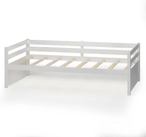 Miniatura 9 de KOMFOTT Cama individual con nido, marco de sofá cama de madera con nido, marco de sofá cama no necesita somier, cama nido tamaño individual