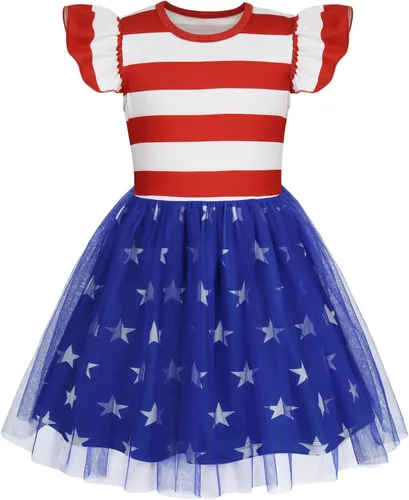 Miniatura 26 de WonderBabe Vestido de tul para niñas pequeñas, traje de unicornio, manga con volantes, ropa de cumpleaños, vacaciones, falda tutú casual de sirena