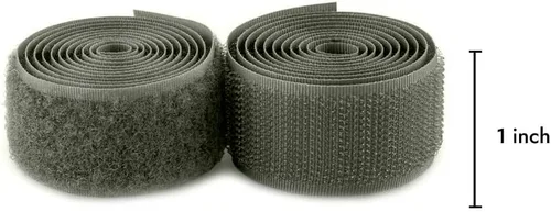 Miniatura 2 de Cinta de velcro de 1 pulgada de ancho, color verde, no adhesiva, de nailon verde, de 1 yarda de longitud, juego de sujetadores de tela para bolsas
