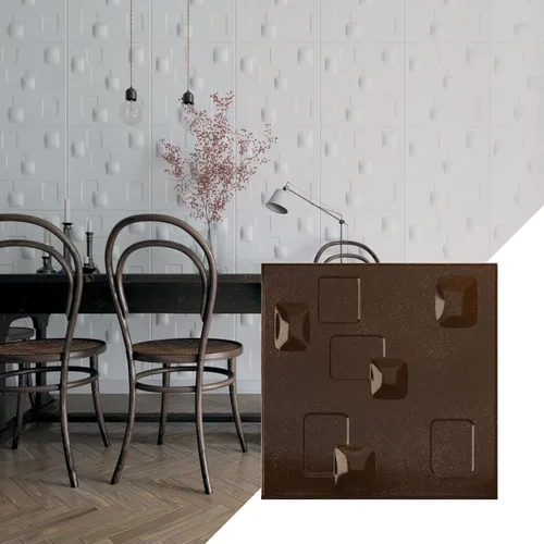 Miniatura 8 de Ekena Millwork 19 5/8 pulgadas de ancho x 19 5/8 pulgadas de alto, Avila EnduraWall Panel decorativo de pared 3D, óxido metálico envejecido