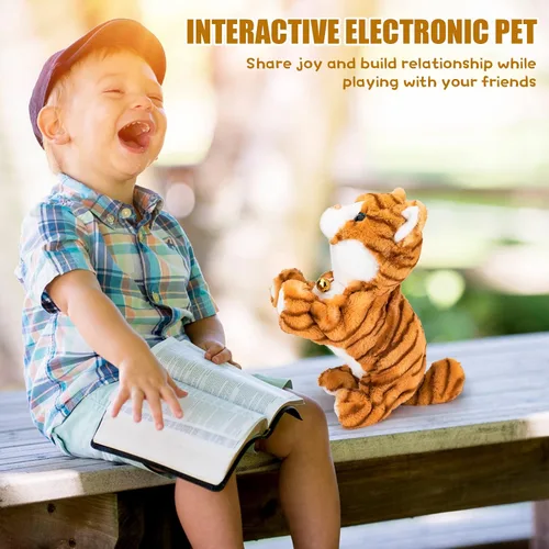 Miniatura 5 de Smalody Juguete electrónico interactivo de peluche, robot que habla con robot mejorado, control de sonido de animales, mascota electrónica