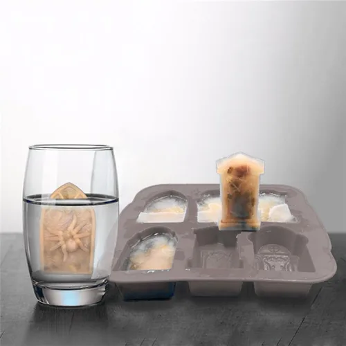 Miniatura 4 de Bandejas de silicona para cubitos de hielo, molde de lápida de Halloween RIP para hielo, dulces, pasteles, jabón