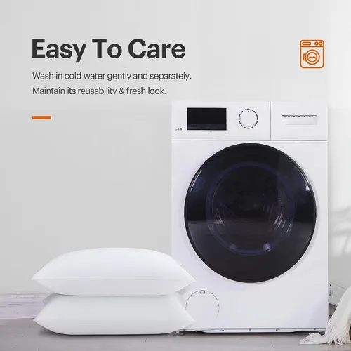 Miniatura 6 de Acanva Almohadas de cama de calidad de hotel para dormir, fibra de felpa 3D de alta calidad, reduce el dolor de cuello, funda refrescante