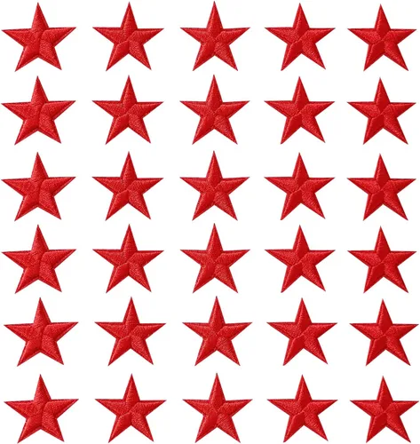 Miniatura 14 de 5 parches para planchar con estrellas negras, parches bordados para ropa, chaquetas, sombreros, mochilas, jeans (3.2 pulgadas)