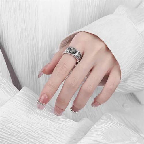 Miniatura 6 de JILIYUPA 4 anillos de Feng Shui Pixiu, amuleto budista de buena suerte, doble protección, riqueza, amor, salud, regalo para hombres y mujeres