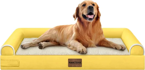 Miniatura 58 de Cama ortopédica lavable para perros medianos y grandes: cama con cojines de apoyo para perros medianos y grandes, cama impermeable de espuma tipo