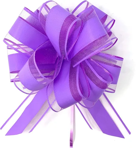 Miniatura 61 de Allgala - Lazos de 6 pulgadas, diseño de lunares, color morado (12 unidades)