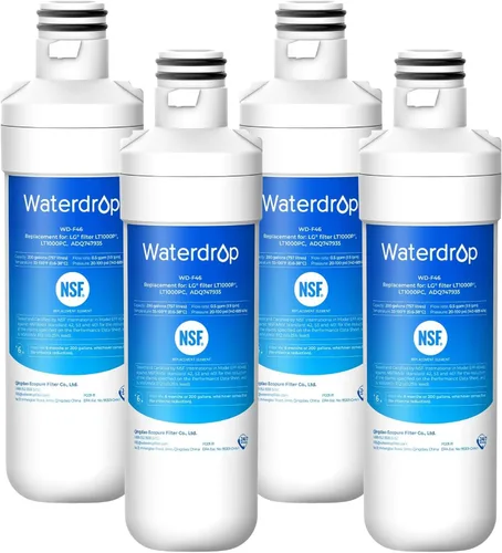 Miniatura 12 de Waterdrop LT1000PC ADQ747935 MDJ64844601 Filtro de agua para refrigerador, reemplazo para LG® LT1000P®, ADQ74793501, ADQ74793502, Kenmore 46-9980