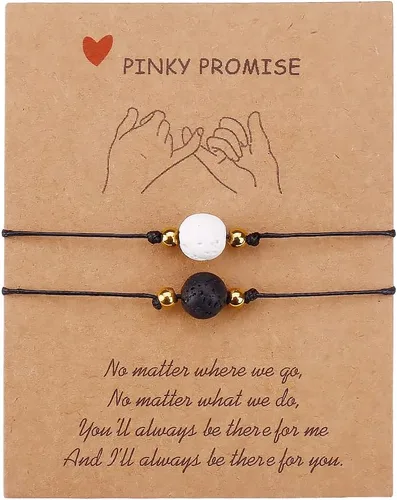 Miniatura 11 de Pulseras para parejas de mejores amigas, pulseras para 2 personas a juego con Yin Yang para él y ella, joyería para mejor amiga, amistad, relación