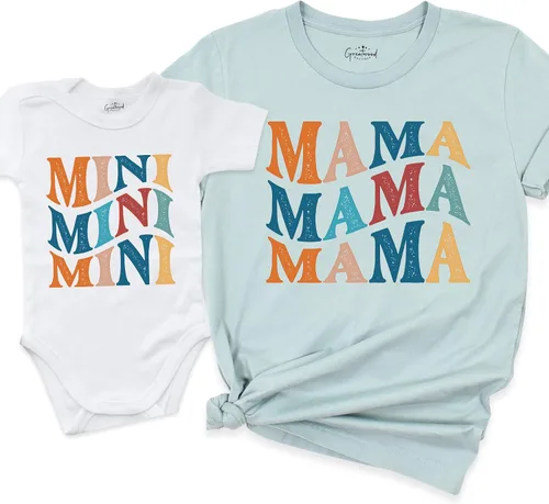Miniatura 6 de Mama Mini Set Shirt, Retro Mama Shirt, Mommy and me Shirt, Matching Mommy and Me Shirt, Mommy and Me Outfits, Mom and Daughter Shirts, Mothers Day