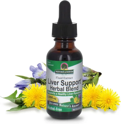 Nature's Answer Soporte hepático sin alcohol 2000 mg 1 oz | Promueve la función hepática | Limpiador natural y desintoxicante | Apoya el bienestar
