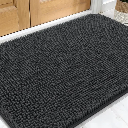 OLANLY - Tapete para perros para patas fangosas 30x20, absorbe la humedad y la mugre, tapete absorbente antideslizante y lavable, tapete de chenilla