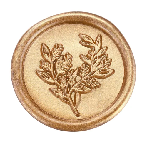 Miniatura 3 de Yoption Sello de cera de eucalipto, sello de planta vintage para invitaciones de boda, sobres de embalaje de regalo