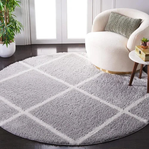 Miniatura 34 de SAFAVIEH Tahoe Shag Collection - Alfombra para pasillo, 2 x 9 pies, diseño de enrejado, no desprende pelusa y de fácil cuidado, 1.2 pulgadas