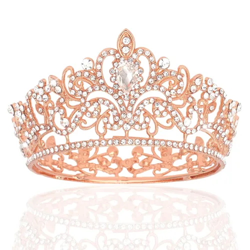 Miniatura 13 de CIEHER Corona pequeña negra para niñas, tiara de princesa, decoración de pastel de cumpleaños