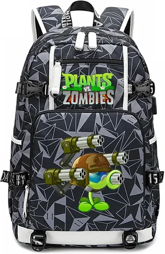 Miniatura 6 de ISaikoy Game Plants vs. Zombies - Mochila de hombro para libros, mochila escolar, color gris, Gris 15, Mochilas Daypack