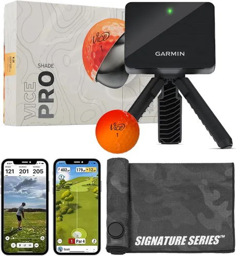 Miniatura 10 de Garmin Approach R10 Monitor de lanzamiento de golf portátil con pelotas Vice Pro Plus Practica en casa o en el campo de conducción Métricas