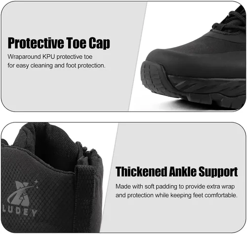 Miniatura 4 de Botas militares tácticas ligeras para hombre, cómodas, transpirables, duraderas, con cremallera lateral YKK, antideslizantes, botas de combate