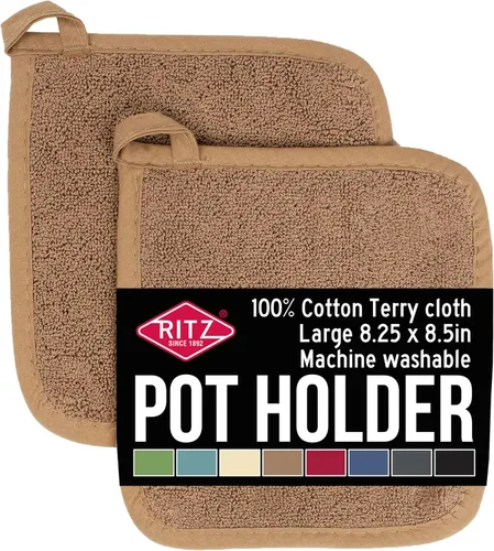 Miniatura 24 de RITZ Agarraderas para ollas y salvamanteles de rizo: Resistente al calor sin igual, duradero 100% algodón – Diseñado ergonómicamente para un agarre
