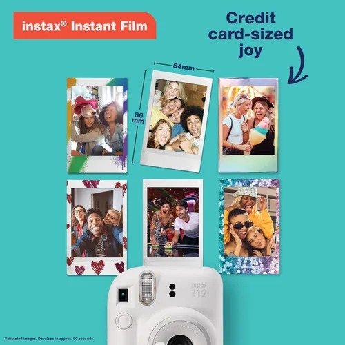Miniatura 4 de Fujifilm Instax Mini 12 cámara instantánea Blossom Pink con unidad flash USB Sandisk de 32 GB + paquete de película Fujifilm Instax Mini de 40