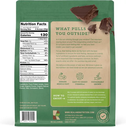 Miniatura 7 de Proteína vegetal vegana de chocolate aislado – Proteína de grano Fava en polvo para recuperación – 0.78 oz de proteína – 17 porciones